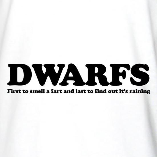Dwarfs first to smell a fart and last to find out it's raining t shirt